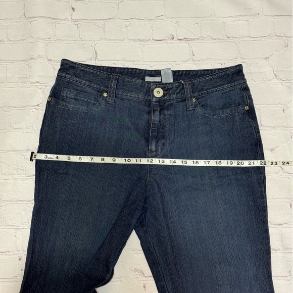 LIZ CLAIBORNE JEANS “AUDRA” bootcut fit women’s dark wash denim pants Sz 12 EUC - Picture 8 of 16